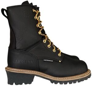 Carolina Elm 8″ Steel Toe Work Boot Men Size 7 Unlined Logger Full Grain Leather